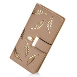 Women's Beautiful Gold Leaves Details  Bifold Leather  Wallet (More Colors Available) - Ajonjolí&Spice33 Bazaar