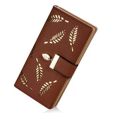 Women's Beautiful Gold Leaves Details  Bifold Leather  Wallet (More Colors Available) - Ajonjolí&Spice33 Bazaar