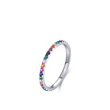 Simple Eternity Rings with Multicolor Zirconia or Enamel Details - Ajonjolí&Spice33 Bazaar