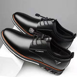 Fashion Men's Leather Shoes Round Toe Men's Shoes Men's Casual Men's Shoes - Ajonjolí&Spice33 Bazaar