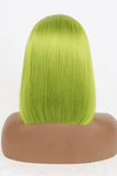 12" 140g Lace Front Wigs Human Hair in Lime 150% Density - Ajonjolí&Spice33 Bazaar