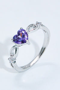 Crystal Heart 925 Sterling Silver Ring - Ajonjolí&Spice33 Bazaar