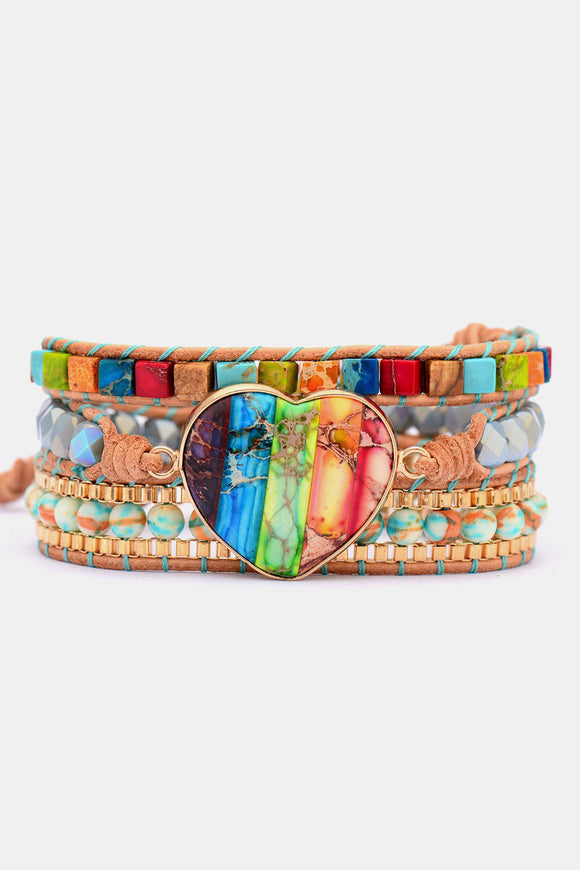 Imperial Jasper & Crystal Layered Bracelet - Ajonjolí&Spice33 Bazaar