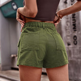 High-Waist Denim Shorts with Pockets - Ajonjolí&Spice33 Bazaar