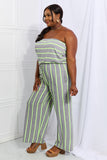 Sew In Love Pop Of Color Full Size Sleeveless Striped Jumpsuit - Ajonjolí&Spice33 Bazaar