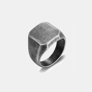 Square Titanium Steel Ring - Ajonjolí&Spice33 Bazaar