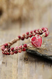 Handmade Heart Shape Natural Stone Bracelet - Ajonjolí&Spice33 Bazaar