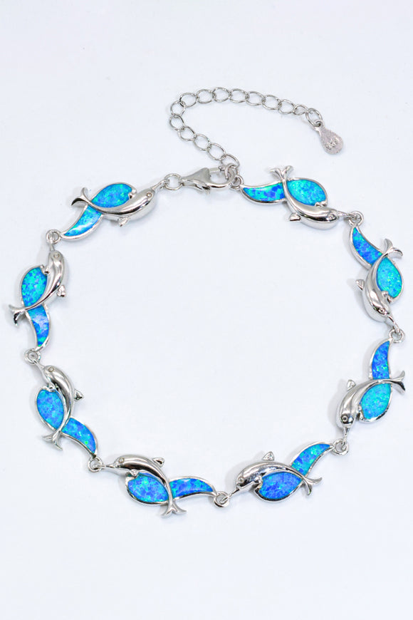 Opal Dolphin 925 Sterling Silver Bracelet - Ajonjolí&Spice33 Bazaar