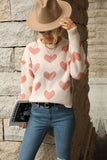 Heart Pattern Dropped Shoulder Sweater - Ajonjolí&Spice33 Bazaar