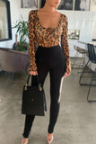Scoop Neck Cheetah Mesh Bodysuit - Ajonjolí&Spice33 Bazaar