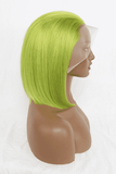 12" 140g Lace Front Wigs Human Hair in Lime 150% Density - Ajonjolí&Spice33 Bazaar