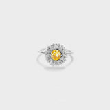 Sunflower Zircon 18K Gold-Plated Ring - Ajonjolí&Spice33 Bazaar