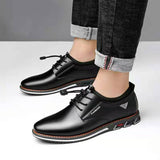 Fashion Men's Leather Shoes Round Toe Men's Shoes Men's Casual Men's Shoes - Ajonjolí&Spice33 Bazaar