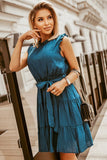 Frill Tied Round Neck Sleeveless Tiered Dress - Ajonjolí&Spice33 Bazaar