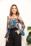 Sew In Love Full Size Floral Cold Shoulder Blouse - Ajonjolí&Spice33 Bazaar