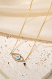 Evil Eye Pendant Gold Plated Chain Necklace - Ajonjolí&Spice33 Bazaar
