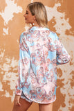 Printed Long Sleeve Collared Shirt - Ajonjolí&Spice33 Bazaar
