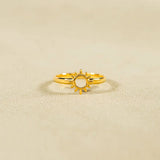 Sun Shape 18K Gold-Plated Ring - Ajonjolí&Spice33 Bazaar