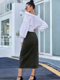 Button Down Denim Skirt - Ajonjolí&Spice33 Bazaar