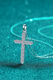 925 Sterling Silver Cross Moissanite Necklace - Ajonjolí&Spice33 Bazaar