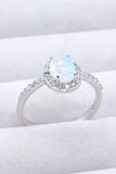 925 Sterling Silver Natural Moonstone Halo Ring - Ajonjolí&Spice33 Bazaar