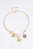 Rhinestone Flower Paperclip Chain Necklace - Ajonjolí&Spice33 Bazaar