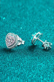 Moissanite Heart-Shaped Stud Earrings - Ajonjolí&Spice33 Bazaar