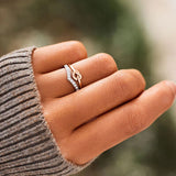 Knotted Heart Shape Inlaid Zircon Ring - Ajonjolí&Spice33 Bazaar