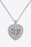 925 Sterling Silver 1 Carat Moissanite Heart Pendant Necklace - Ajonjolí&Spice33 Bazaar