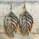 Leaf Shape Wooden Dangle Earrings - Ajonjolí&Spice33 Bazaar