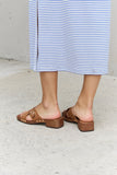 Forever Link Square Toe Cross Strap Buckle Clog Sandal in Ochre - Ajonjolí&Spice33 Bazaar