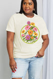 Simply Love Full Size Flower Graphic Cotton Tee - Ajonjolí&Spice33 Bazaar