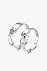 Moissanite Rhodium-Plated Ring - Ajonjolí&Spice33 Bazaar