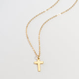 Cross 10 mm pendant with Chain  Necklace Sterling Silver - Ajonjolí&Spice33 Bazaar