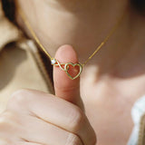 Heart Shape Zircon 18K Gold-Plated Necklace - Ajonjolí&Spice33 Bazaar