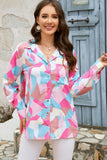 Multicolored Long Sleeve Collared Shirt - Ajonjolí&Spice33 Bazaar