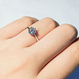 Platinum-Plated Artificial Gemstone Ring - Ajonjolí&Spice33 Bazaar