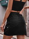 Denim Mini Skirt with Pockets - Ajonjolí&Spice33 Bazaar