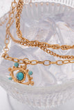 Evil Eye Design Turquoise Pendant Necklace - Ajonjolí&Spice33 Bazaar