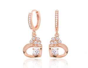Olivia Rose Gold Small Hoop Crystal Earrings with 14K Gold Pin - Ajonjolí&Spice33 Bazaar