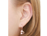 Olivia Rose Gold Small Hoop Crystal Earrings with 14K Gold Pin - Ajonjolí&Spice33 Bazaar