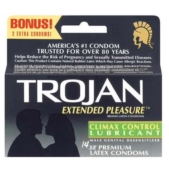 Trojan Extended Pleasure Condoms With Climax Control Lubricant - Ajonjolí&Spice33 Bazaar