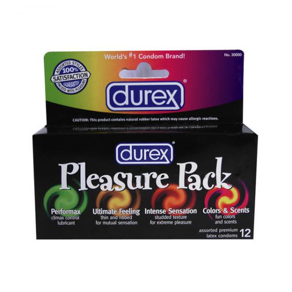 Durex Pleasure Pack Latex Condoms 12 Pack - Ajonjolí&Spice33 Bazaar