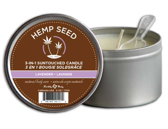 Earthly Body 3 In 1 Massage Candle Lavender 6oz - Ajonjolí&Spice33 Bazaar