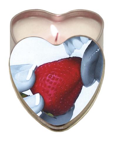 Earthly Body Edible Massage Candle Strawberry 4oz Heart Tin - Ajonjolí&Spice33 Bazaar
