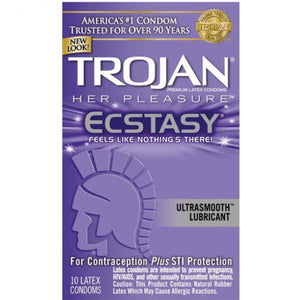 Trojan Ecstasy Her Pleasure Condoms With Ultrasmooth Lubricant - Ajonjolí&Spice33 Bazaar