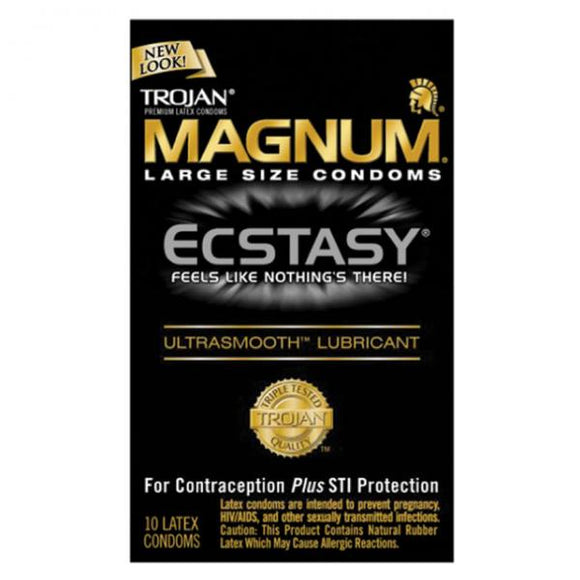 Trojan Ecstasy Magnum Condoms With Ultrasmooth Lubricant - Ajonjolí&Spice33 Bazaar