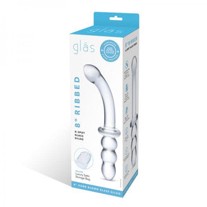 8in  Ribbed G-spot Glass Dildo - Ajonjolí&Spice33 Bazaar