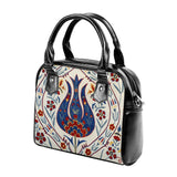 Blue Tulip Shoulder Leather Handbag by Ajonjolí&Spice33 Bazaar - Ajonjolí&Spice33 Bazaar