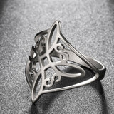 Witch Knot Stainless Steel Ring (Gold and Silver Tone) - Ajonjolí&Spice33 Bazaar